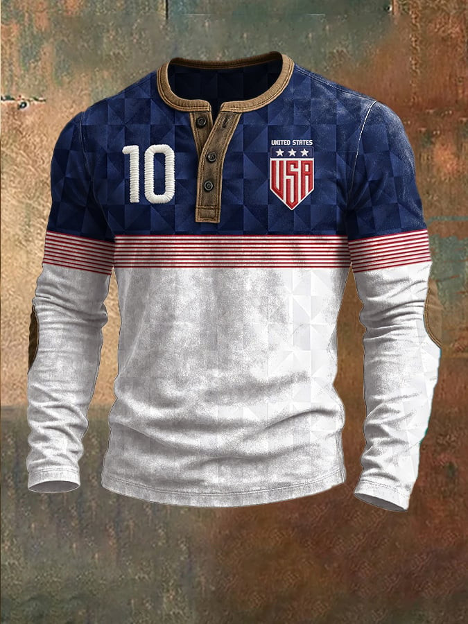 USA Soccer FIFA 2026 World Cup Henley Shirt Soccer Lovers Game Day Gifts For Boyfriend