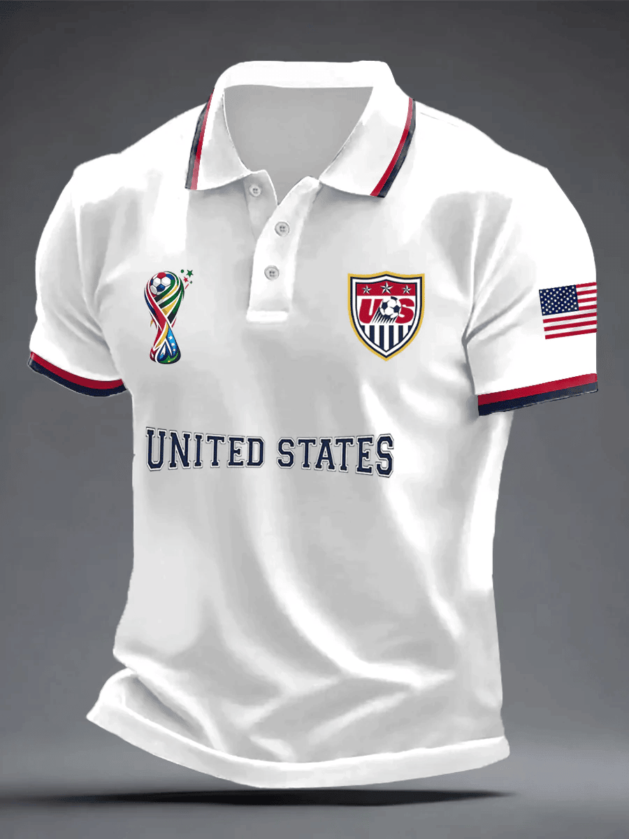 USA Soccer FIFA 2026 World Cup Polo Shirt Game Day Clothes Gifts For Father Soccer Supporters