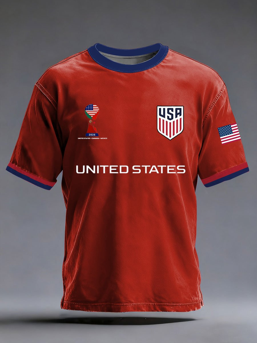 USA Soccer FIFA 2026 World Cup T-Shirt Soccer Lovers Men's Game Day Shirts Father Gifts