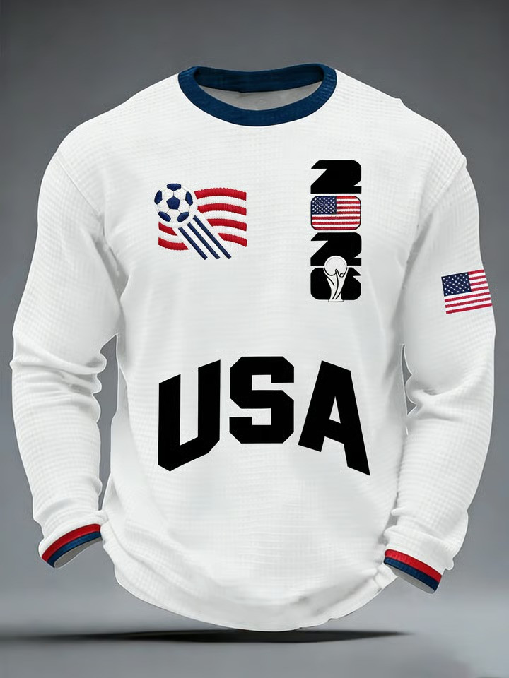 USA Soccer Long Sleeve Shirt World Cup 2026 Fan Gear Football Clothing Best Gift For US Fans