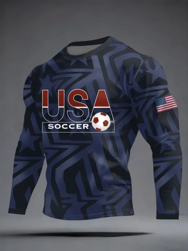 USA Soccer Long Sleeve Shirt World Cup 2026 USMNT Fan Gear Gift For Football Supporters