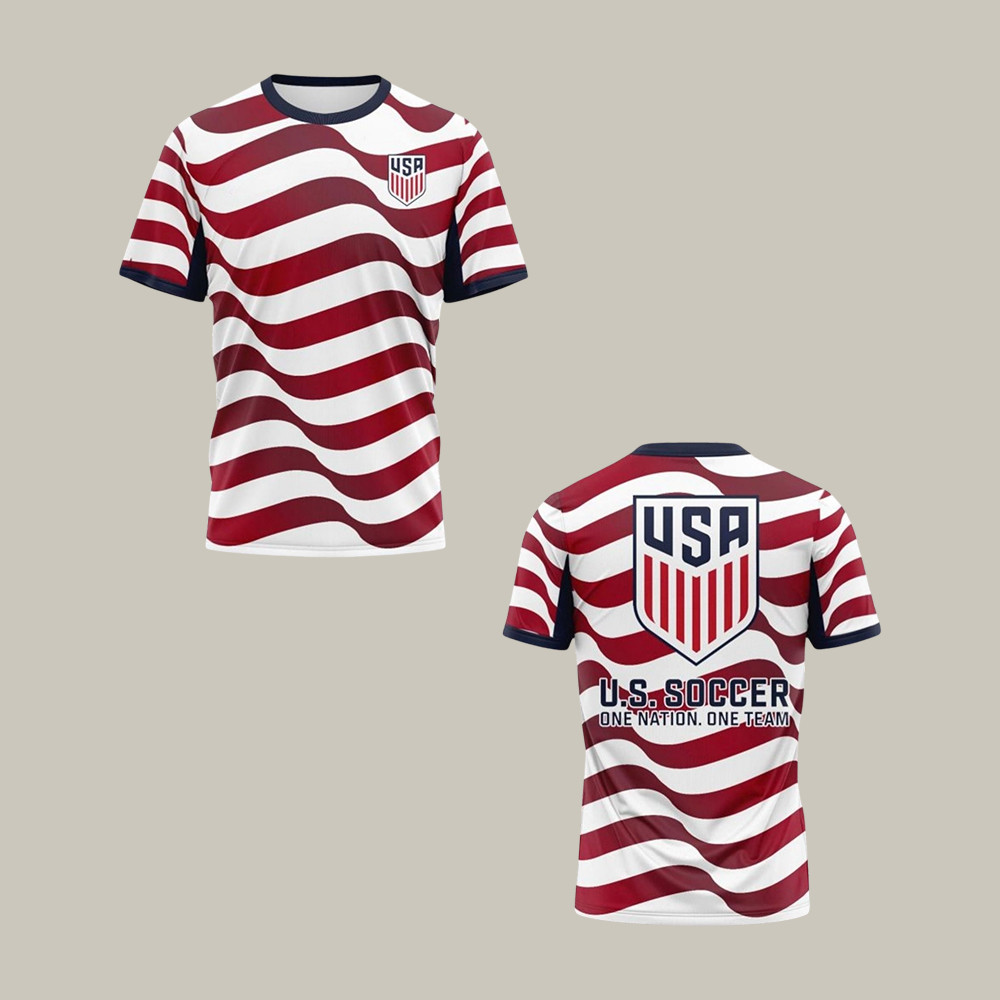 USA Soccer One Nation One Team T-Shirt USA Soccer Team Merch Best Gift For Fans