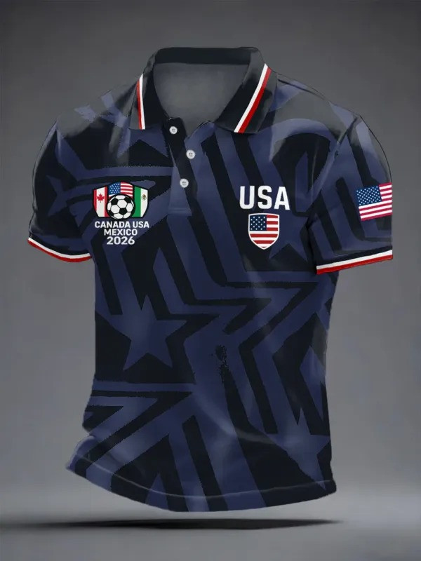 USA Soccer Polo Shirt Canada Mexico 2026 World Cup Fan Gear Gift For USMNT Supporters