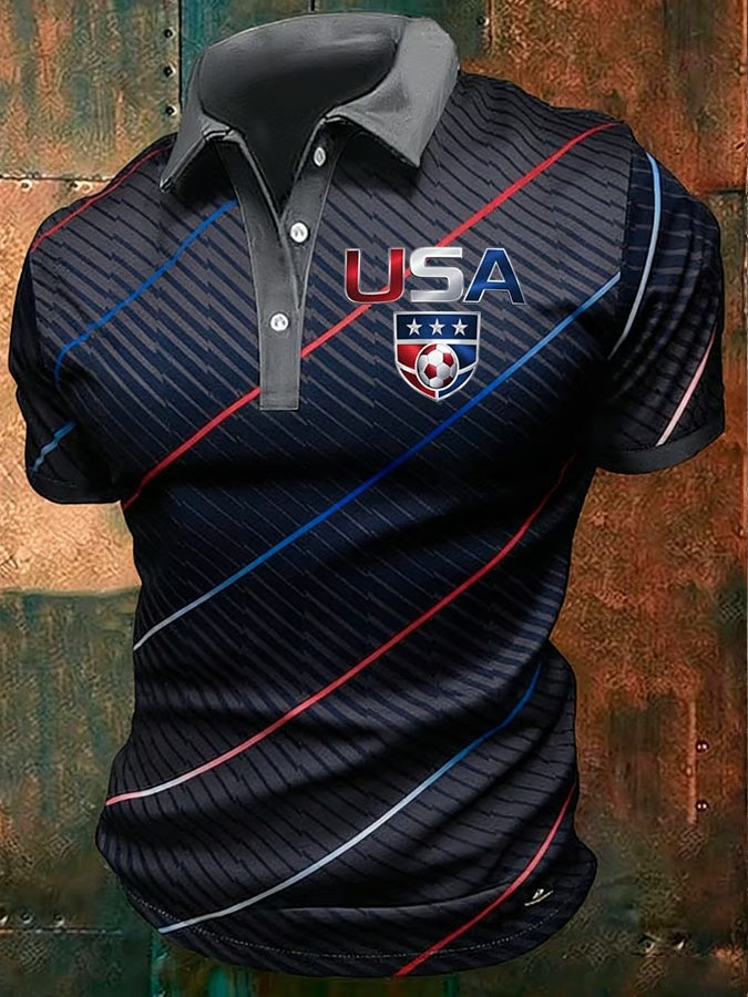 USA Soccer Polo Shirt FIFA World Cup 2026 Mens Polo Shirts Fan Gear Gift For Men