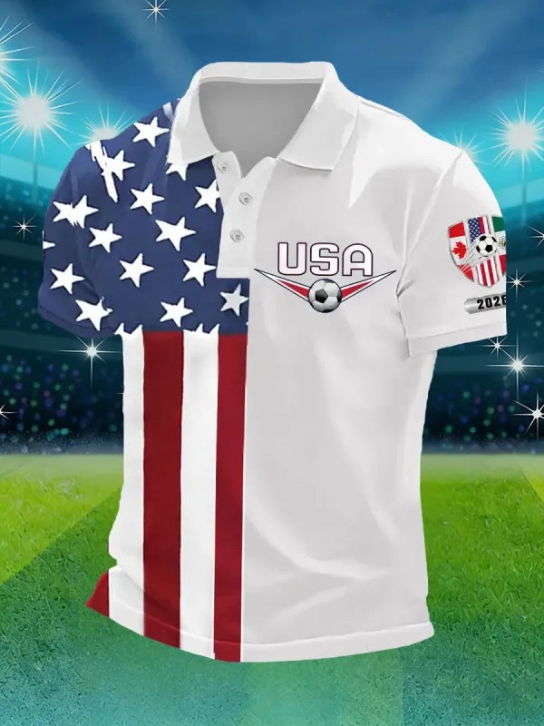 USA Soccer Polo Shirt World Cup 2026 American Heritage Fan Gear Gift For Football Supporters