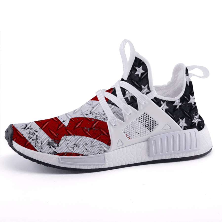USA Steel American Flag Sneakers Patriots Shoes Patriotic Merchandise