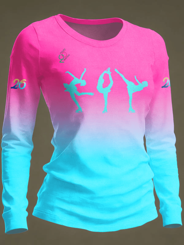 USA Team 2026 Figure Skating Olympics Long Sleeve T-Shirt Figure Skating Shirt Gifts For Her USA Team 2026 Figure Skating Olympics Long Sleeve T-Shirt Figure Skating Shirt Gifts For Her