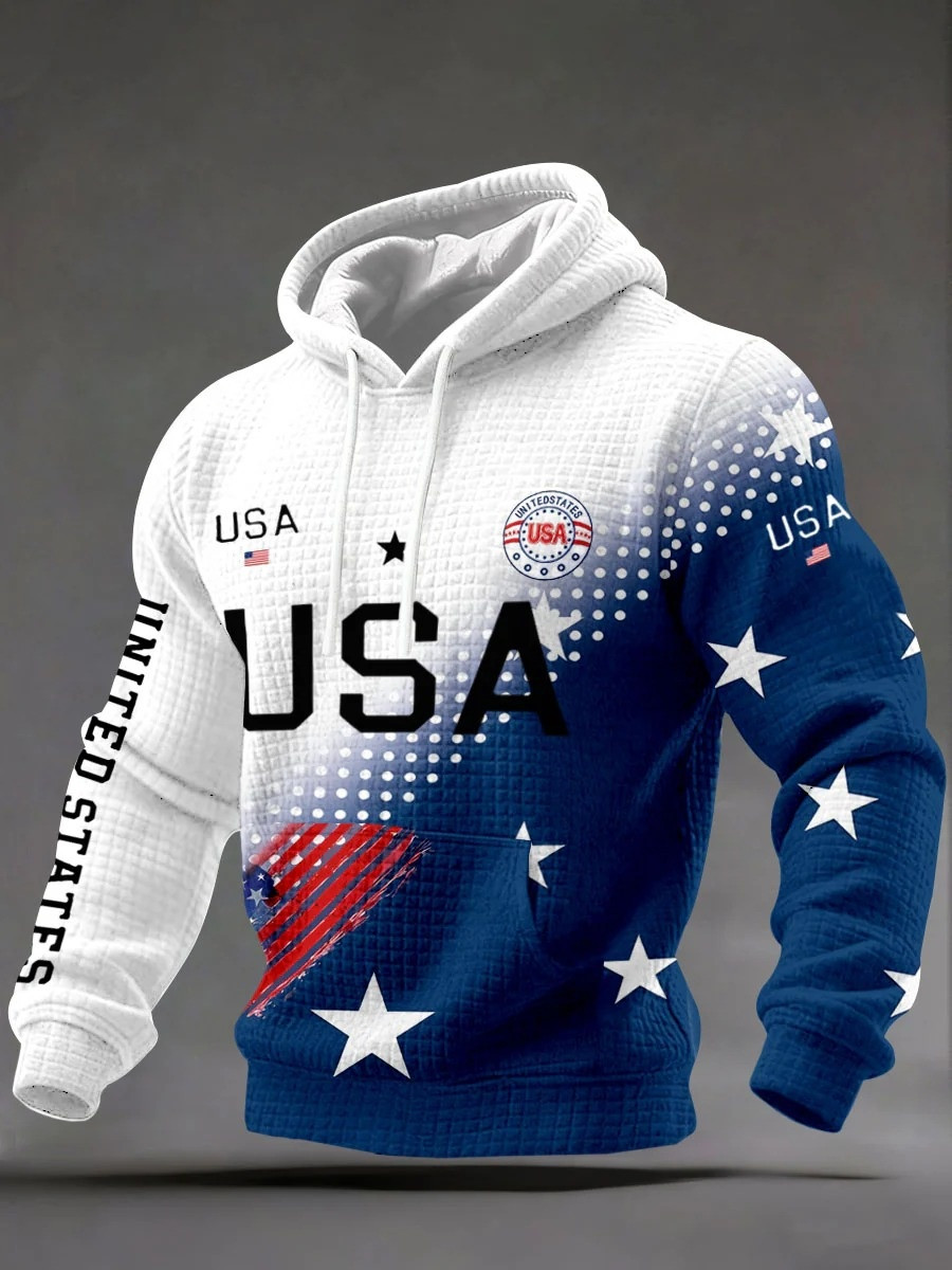 USA United States Patriotic Hoodie Mens Hoodies For Men American Flag 250th Anniversary Gift