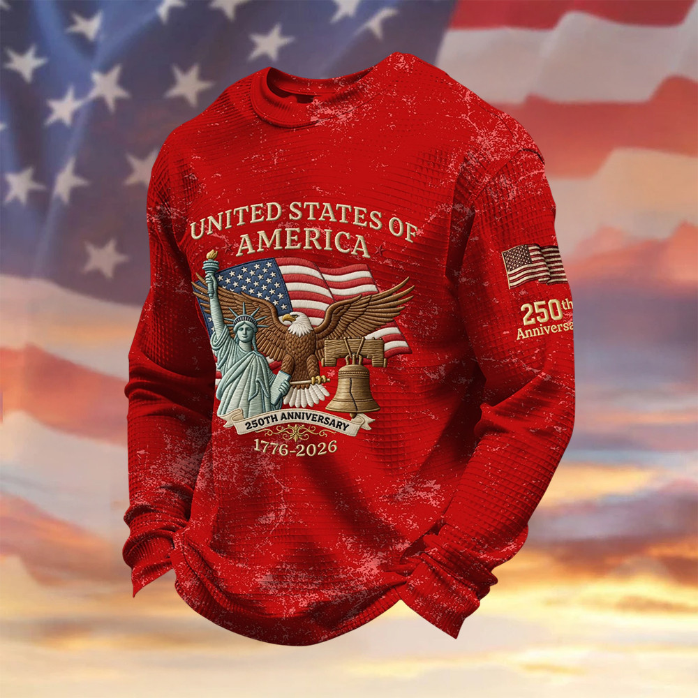 USA Vintage American Flag Long Sleeve Shirt 250Th Anniversary Apparel 4Th Of July Gift