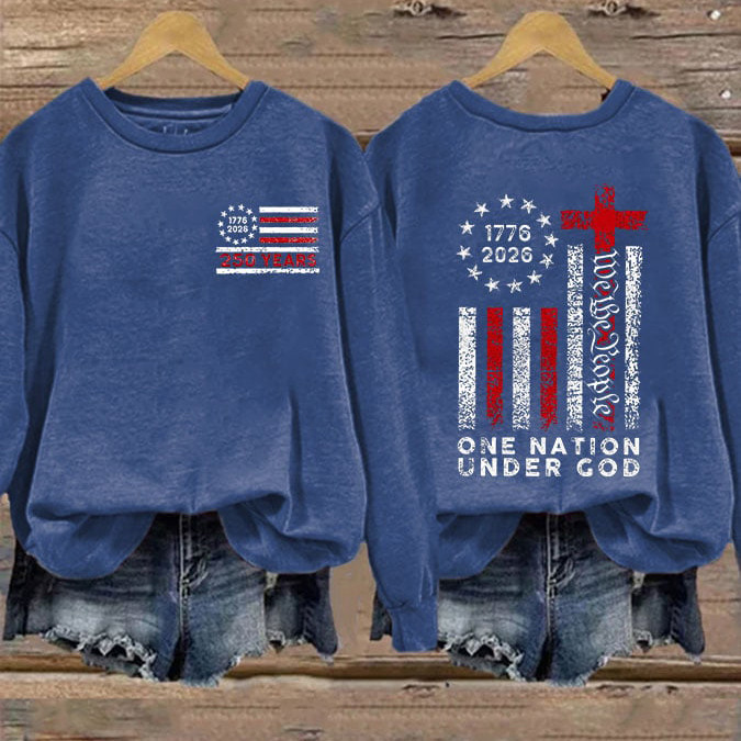 USA We The People One Nation Under God 1776 2026 Sweatshirt America's Birthday Clothing