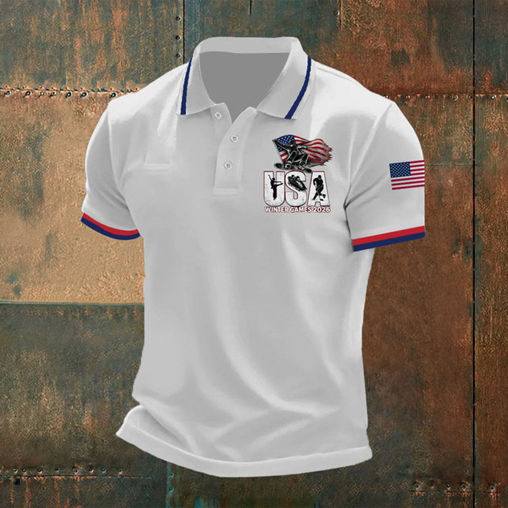USA Winter Games 2026 Polo Shirt US Team Winter Olympic 2026 Shirt Sport Fan Gear