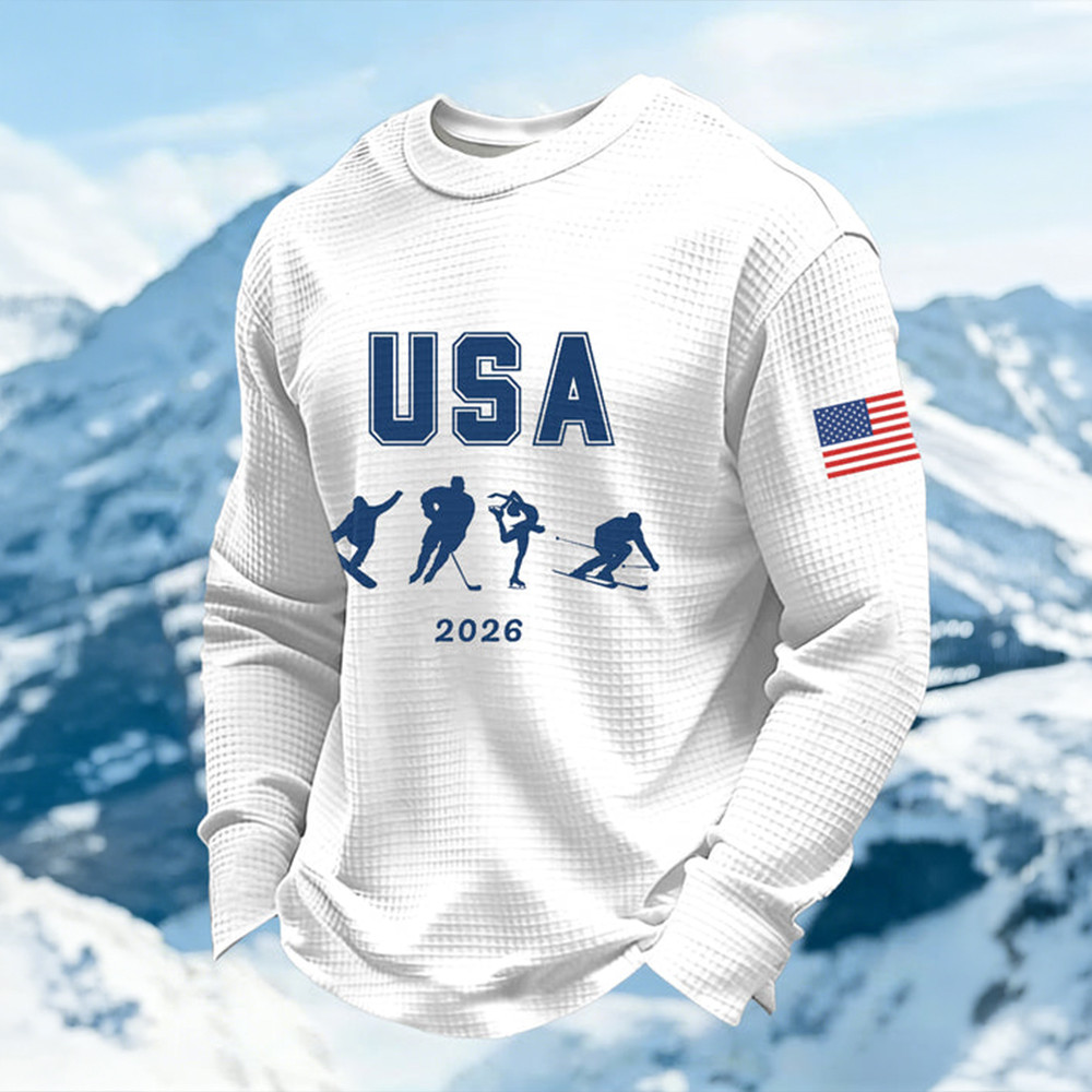 USA Winter Olympic Games 2026 Long Sleeve Shirt Milano Cortina 2026 Apparel Gift For Fan