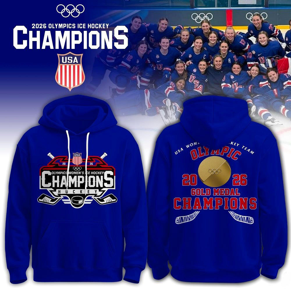 USA Women Ice Hockey 2026 Olympic Gold Medal National Champions Graphic Hoodie Gift Ideas