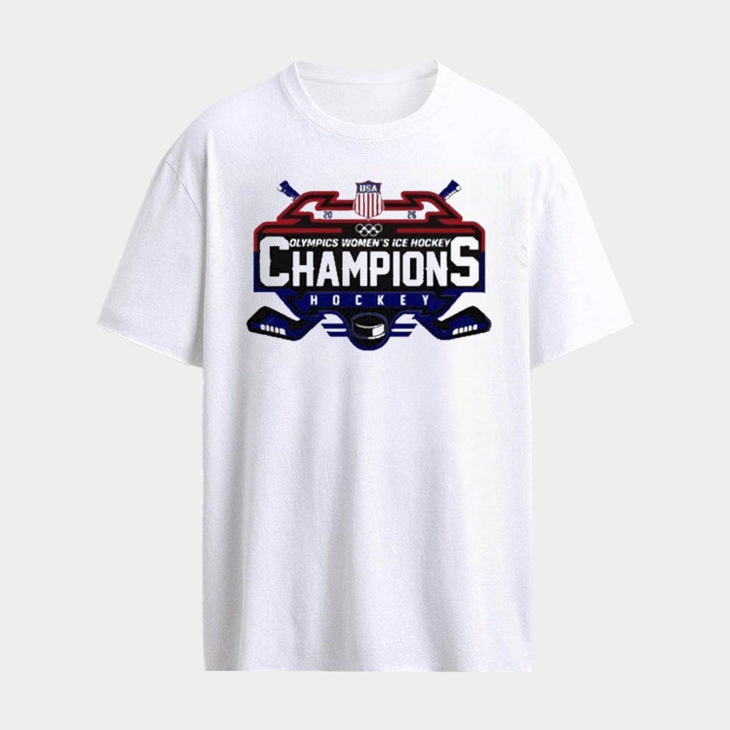 USA Women National ICE Hockey Team 2026 Olympic Gold Logo T-Shirt USA Hockey Gold Medal Merch