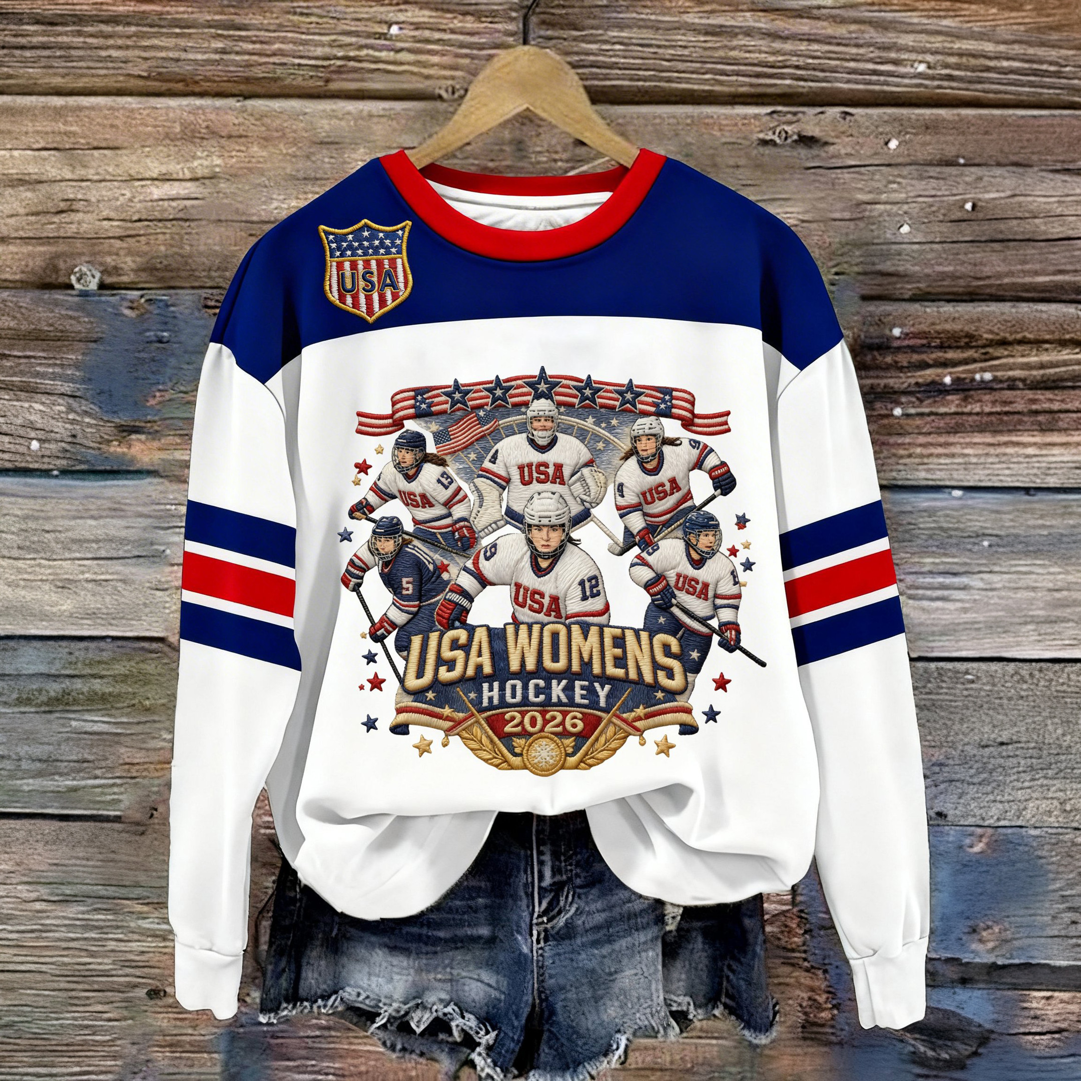USA Women's Hockey 2026 Sweatshirt Team USA Ice Hockey Apparel Best Fans Gift