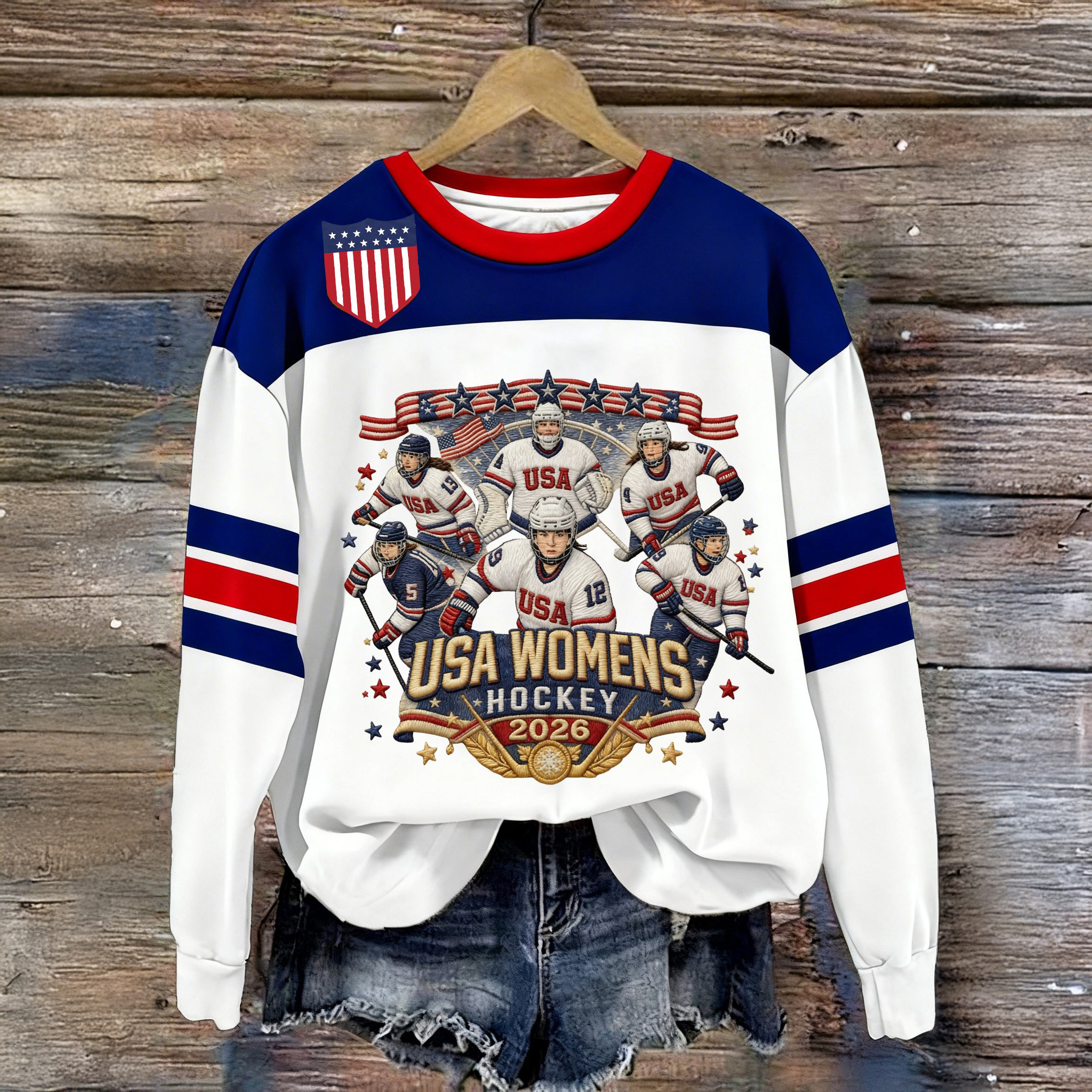 USA Women's Hockey 2026 Sweatshirt USA Hockey Team Apparel Present For Girlfriend