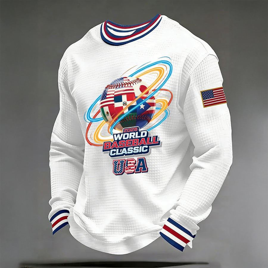 USA World Baseball Classic 2026 Long Sleeve Shirt Team USA Baseball Score Apparel Fan Gear