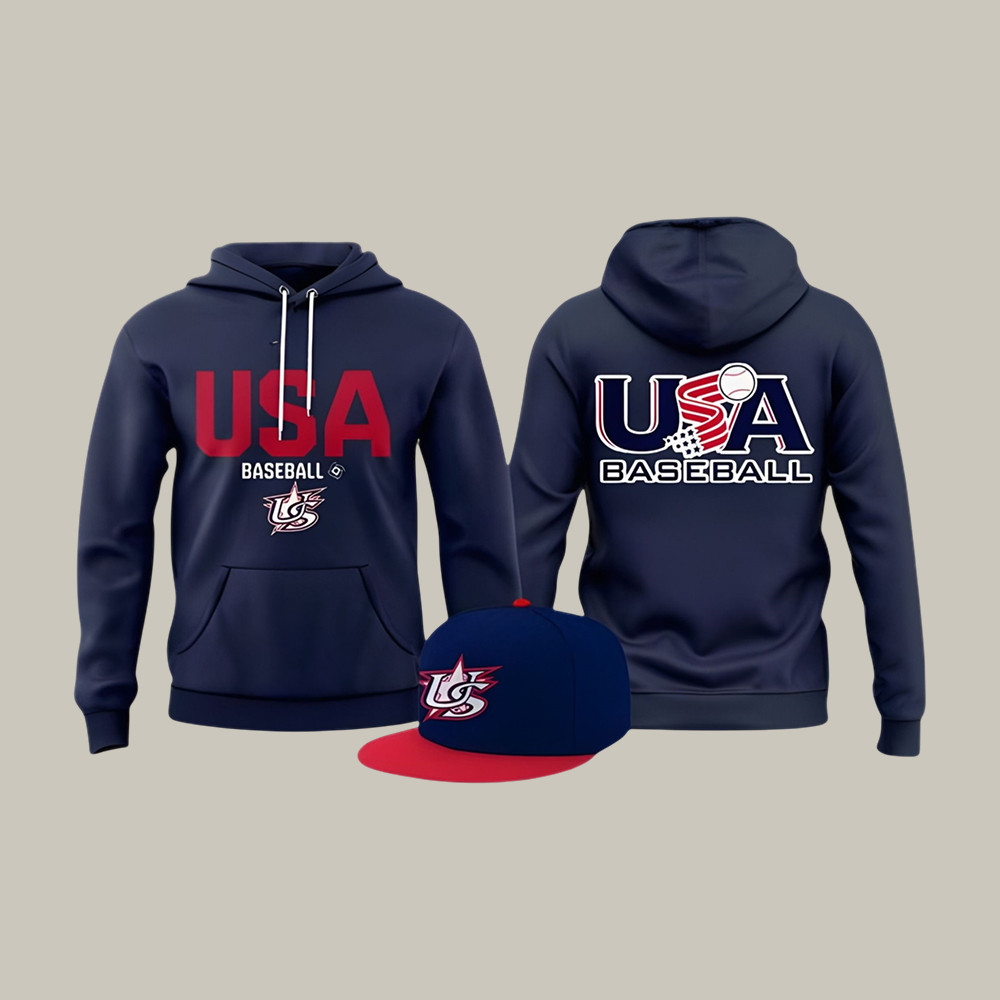 USA World Baseball Classic Hoodie USA National Baseball Team Hooded Sweatshirt Best Fan Gift