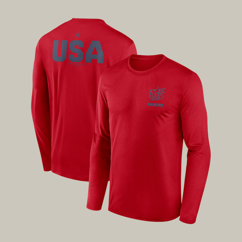 USA World Baseball Classic Legend Dri FIT Long Sleeve Shirt USA Baseball Team Merch