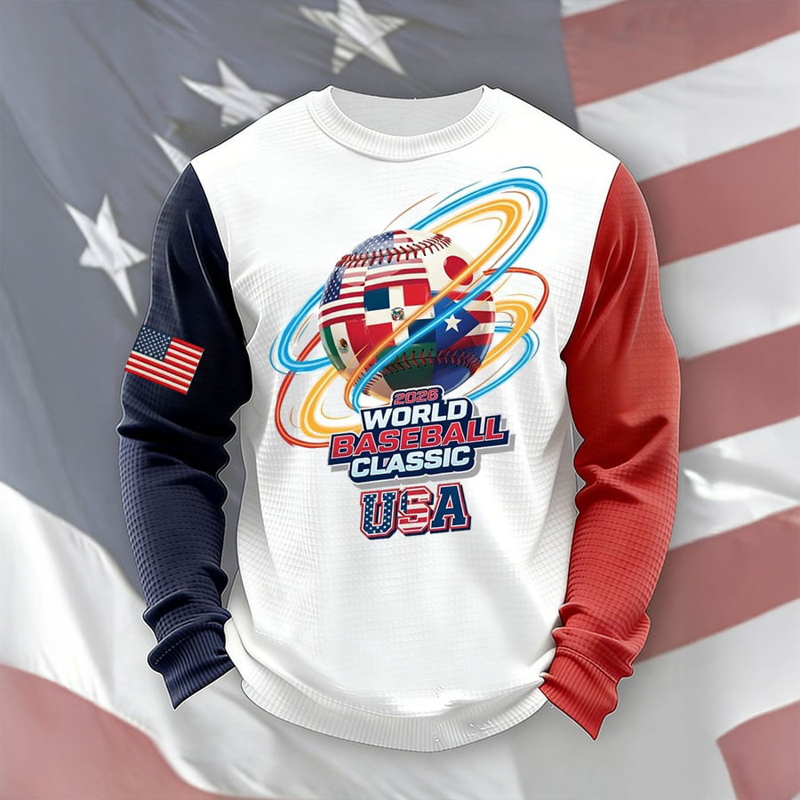 USA World Baseball Classic Long Sleeve Shirt Team USA Baseball Score Merch Fan Gear