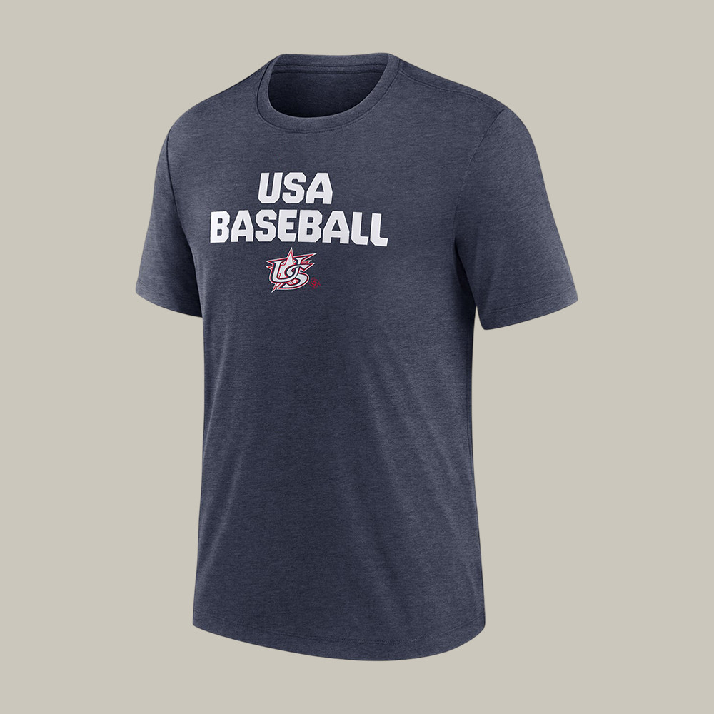 USA World Baseball Classic Stacked Tri Blend T-Shirt Baseball Clothes Present For Fan