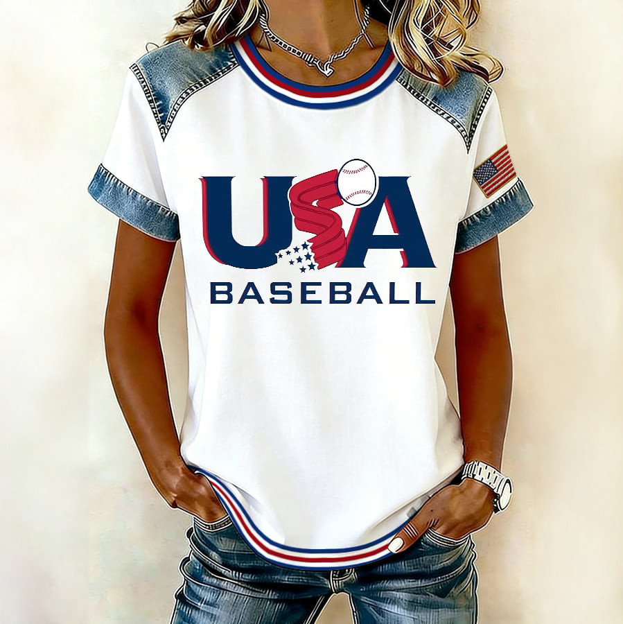 USA World Baseball Classic T-Shirt USA Baseball Team Clothes Gift Idea For Fans