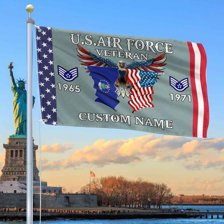 USAF Custom Grommet Flag 2 Gifts for Air Force Veteran for Armed Forces Day and Veterans Day