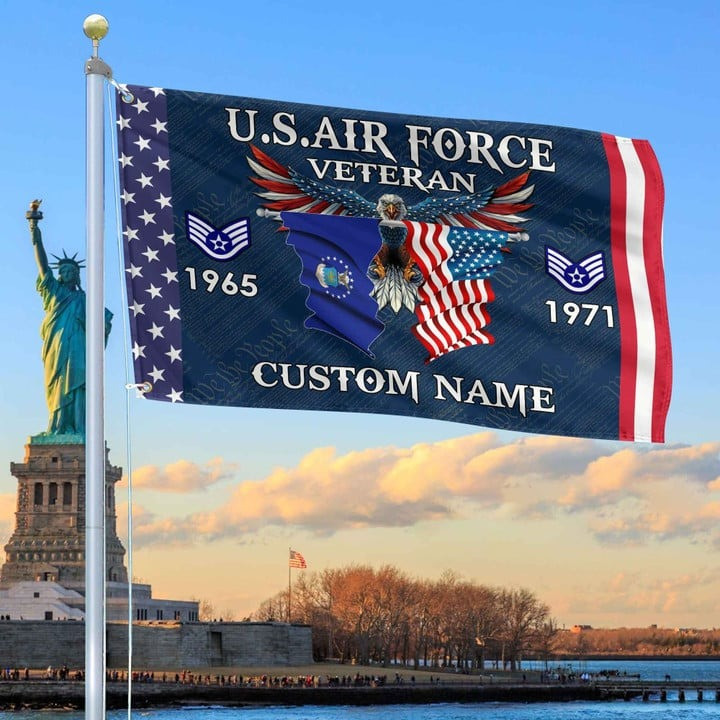 USAF Custom Grommet Flag Gifts for Air Force Veteran for Armed Forces Day and Veterans Day