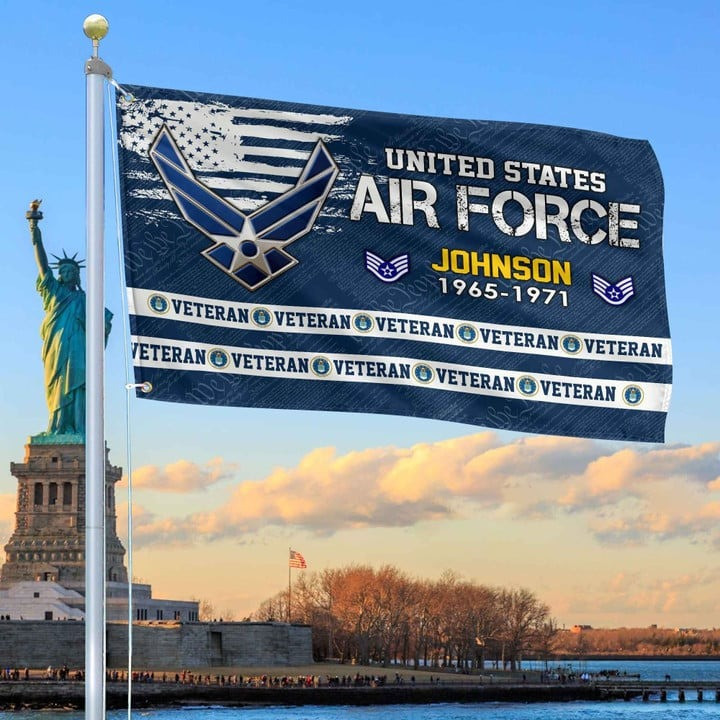 USAF Grommet Custom Flag 5 Gift for Air Force Veteran Armed Forces Day Veterans Day