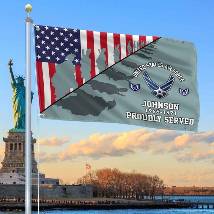 USAF Grommet Custom Flag Gifts for Air Force Veteran Dad Husband Armed Forces Day Veterans Day