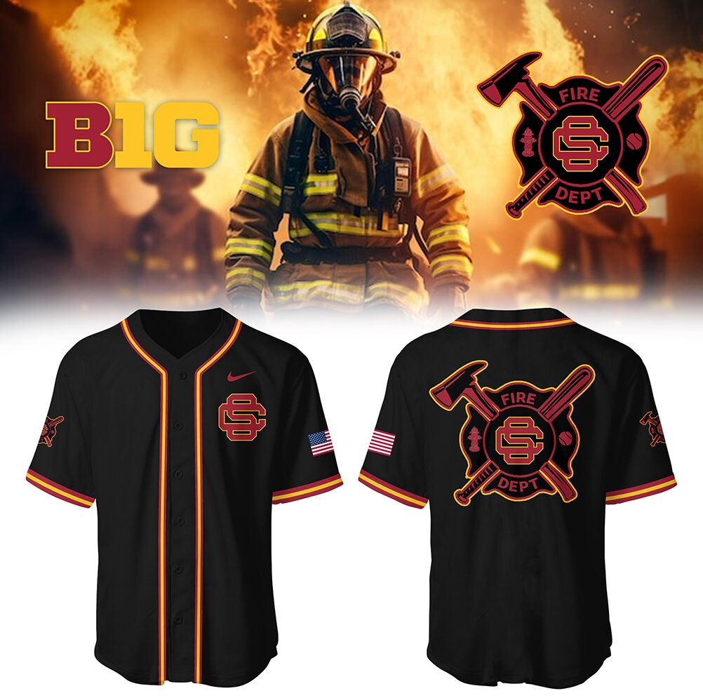 USC Trojans Baseball x Firefighter Appreciation Night Jersey Gifts For Baseball Fans