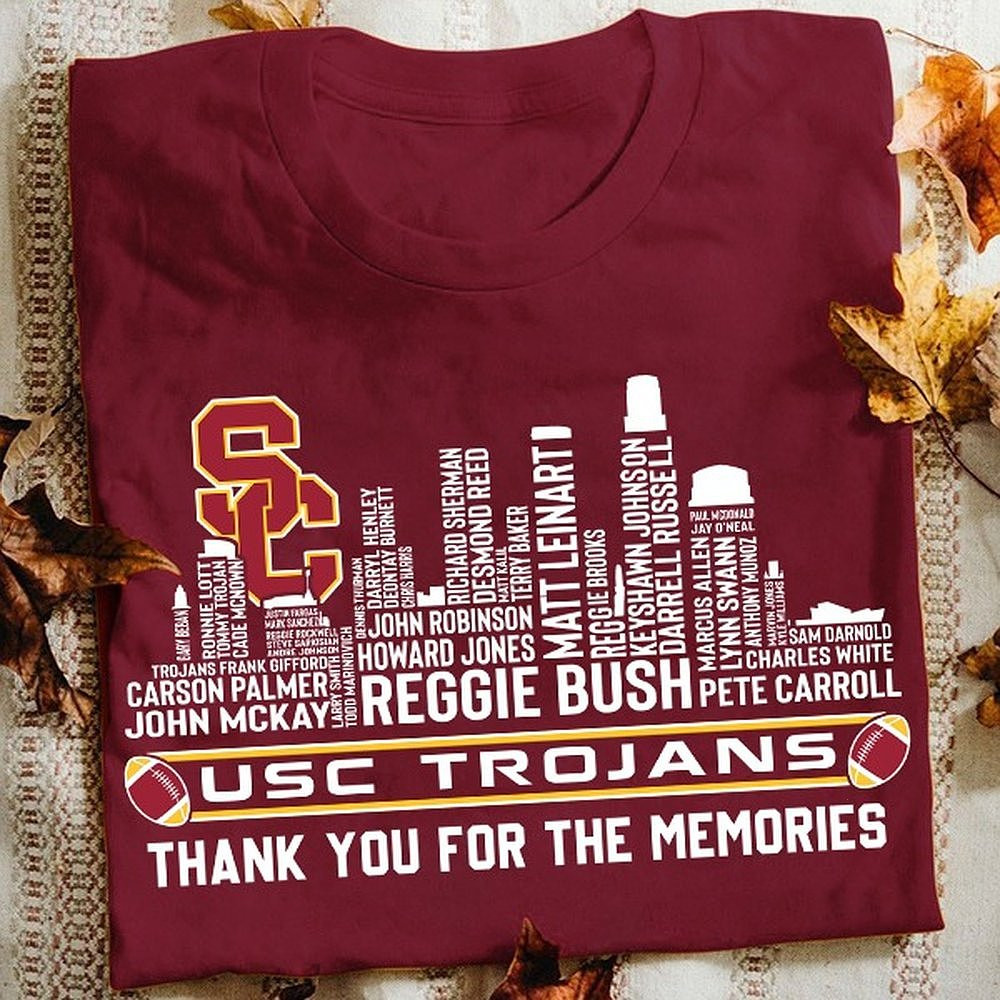 USC Trojans Legends T Shirt -Thanks for the Memories T Shirt USC Trojans Merch Best Gifts For Football Players