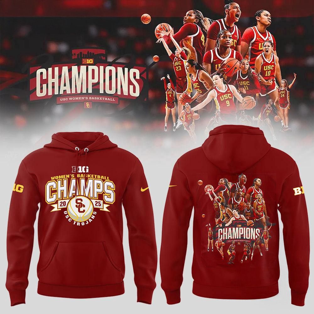USC Trojans Women's Basketball 2025 Champions Hoodie Cool Gifts For Basketball Fans