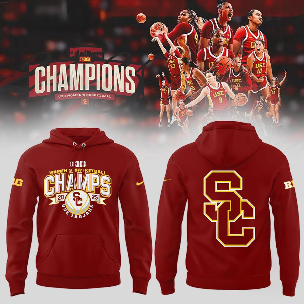 USC Trojans Women's Basketball 2025 Champions Hoodie Gifts For The Basketball Enthusiast