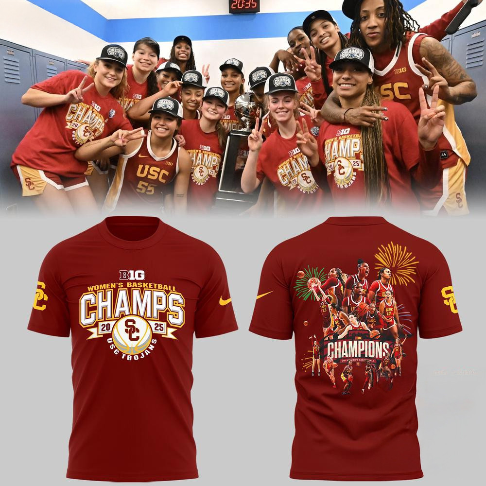 USC Trojans Women's Basketball 2025 Champions Team Player Shirt Good Gifts For Basketball Fans