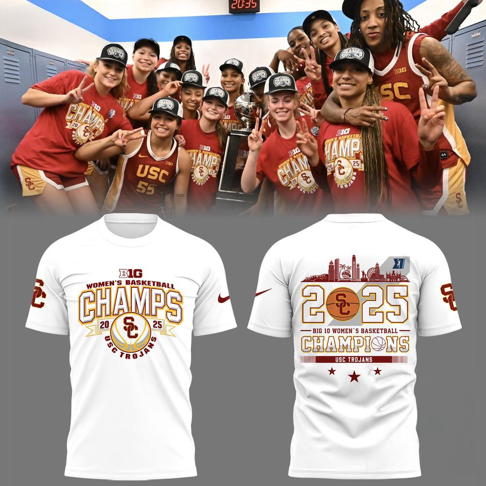 USC Trojans Women's Basketball 2025 Champions White Shirt Great Gifts For Basketball Fans