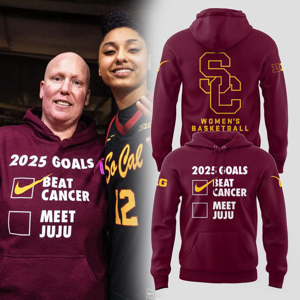 USC Trojans Women's Basketball Beat Cancer Hoodie Best Gifts For Basketball Lovers
