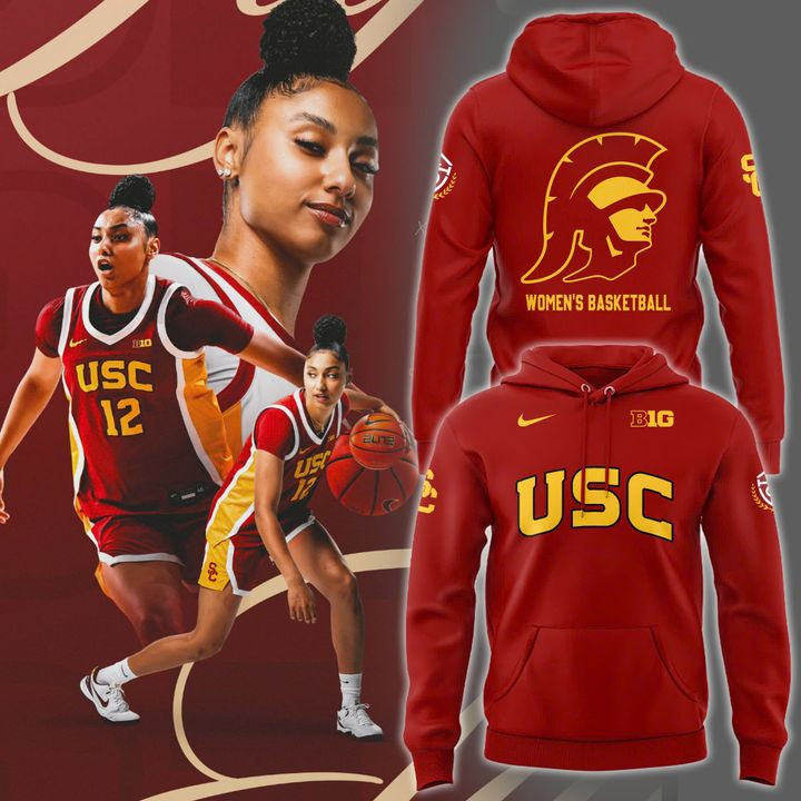 USC Trojans Women's Basketball Hoodie Red Maroon New Big Ten Uniform Hoodie 2025 Clothing