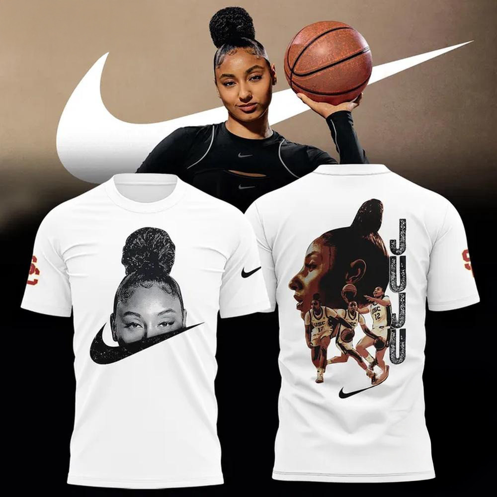 USC Trojans Women's Basketball JuJu Watkins 3D Print White Shirt Basketball Fans Gifts