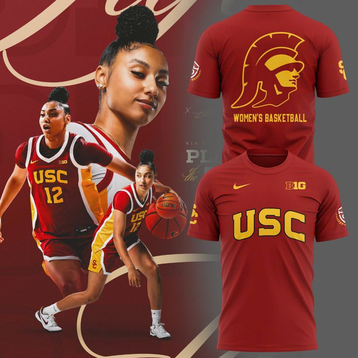 USC Trojans Women's Basketball T-Shirt Red Special New Big Ten Uniform 2025 Fan Merch