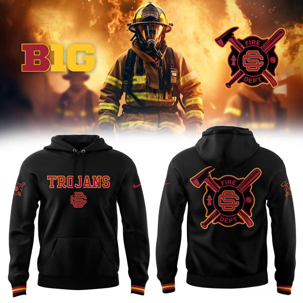 USC Trojans x Firefighter Appreciation Night Hoodie Gifts For Football Lovers