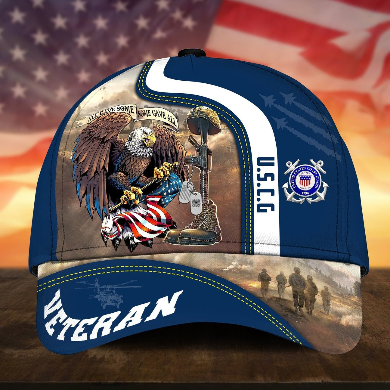 USCG Cap Bald Eagle All Gave Some Gift for Proud Military On Veterans Day