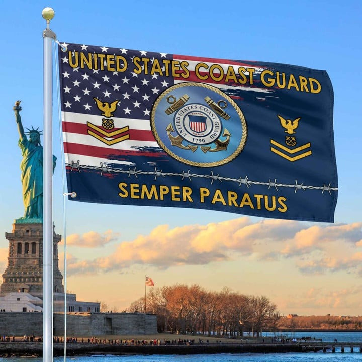 USCG Grommet Flag Custom Gifts for Coast Guard Veteran Dad and Husband for Veterans Day