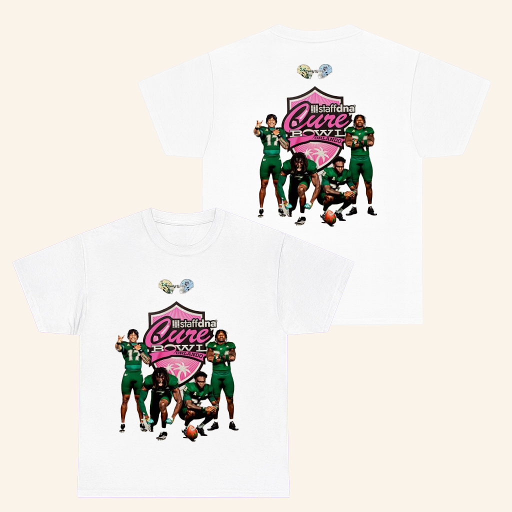 USF Football 2025 Staffdna Cure Bowl Poster T Shirt USF Football Merch Gifts For Fans USF Football 2025 Staffdna Cure Bowl Poster T Shirt USF Football Merch Gifts For Fans