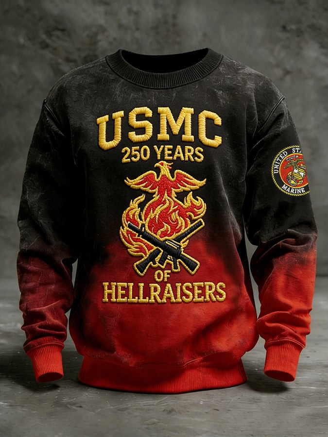 USMC 250 Years Of Hellraisers Sweatshirt Patriotic Apparel Gifts For Independence Day