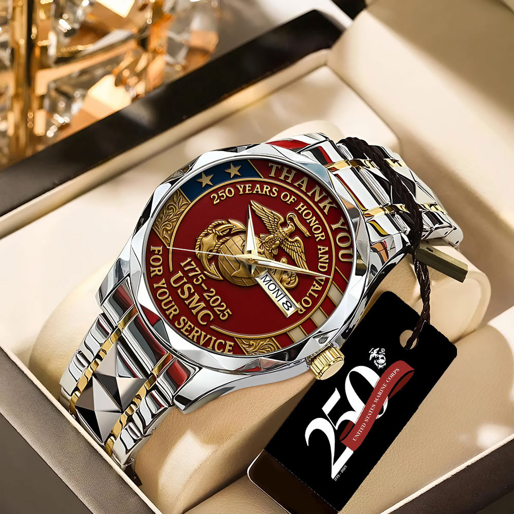 USMC 250 Years Of Honor And Valor Watch Thank You For Your Service Watch Gifts For Veterans