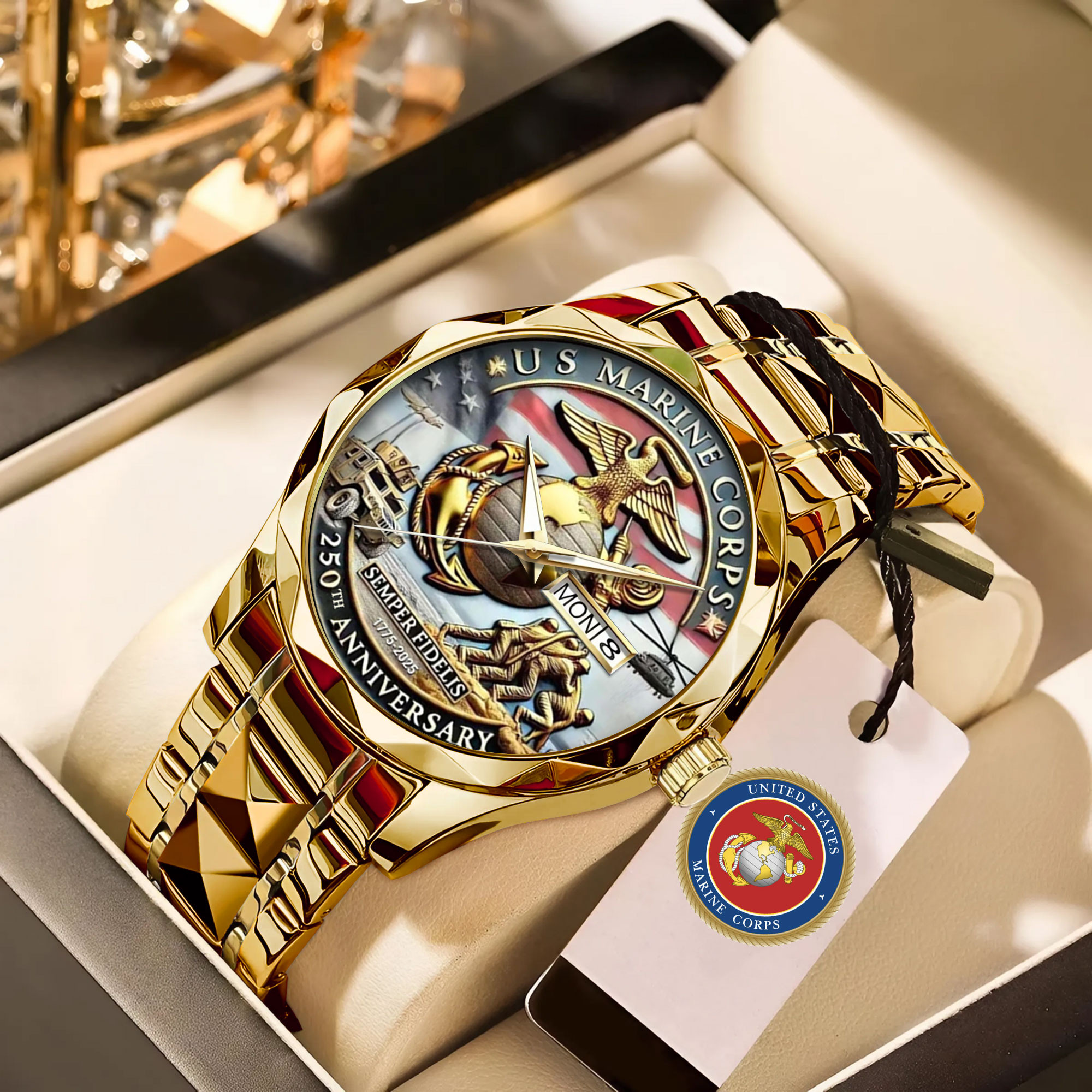 USMC 250 Years Of Honor Watch Veteran Themed Watch Semper Fidelis Gift For Dad