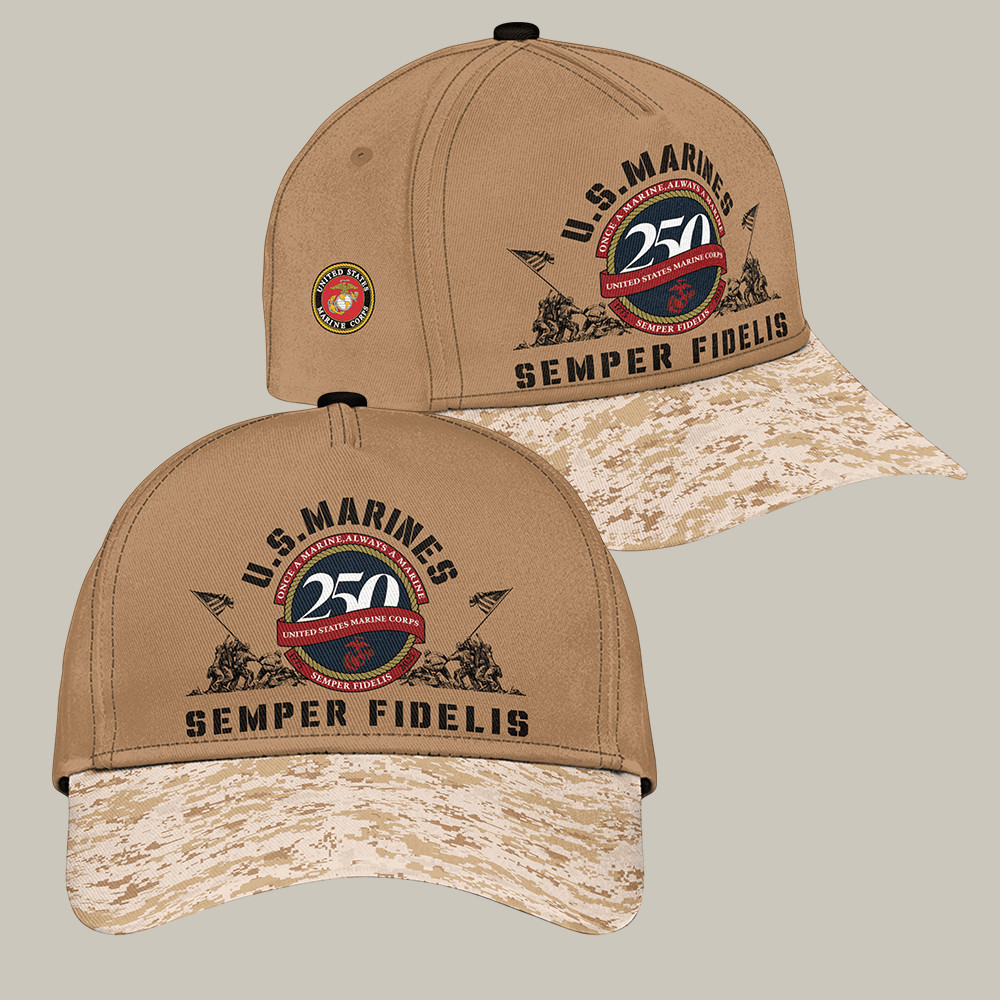 USMC 250Th Anniversary 1775 2025 Camo Hat US Semper Fidelis Merch Gifts For Veterans