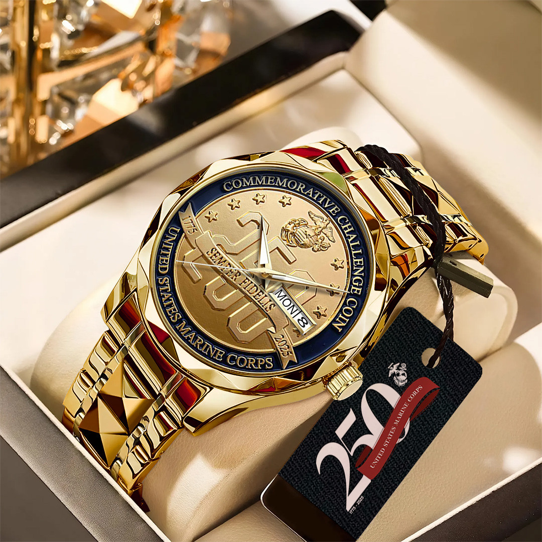 USMC 250Th Anniversary 1775 2025 Watch Semper Fidelis Mens Stylish Watch Marines Gifts