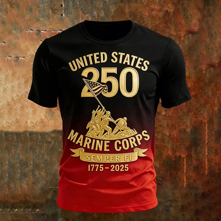 USMC 250Th Anniversary 1776 2026 T-Shirt Semper Fi Shirt USMC Gift For Him